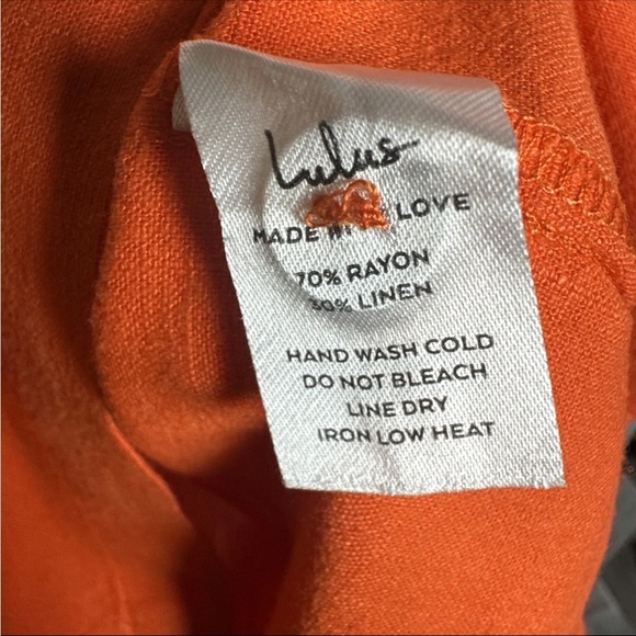 Lulus Women’s Mini Sun Dress XL Spaghetti Sleeveless Linen Pullover Sundress - Picture 12 of 13
